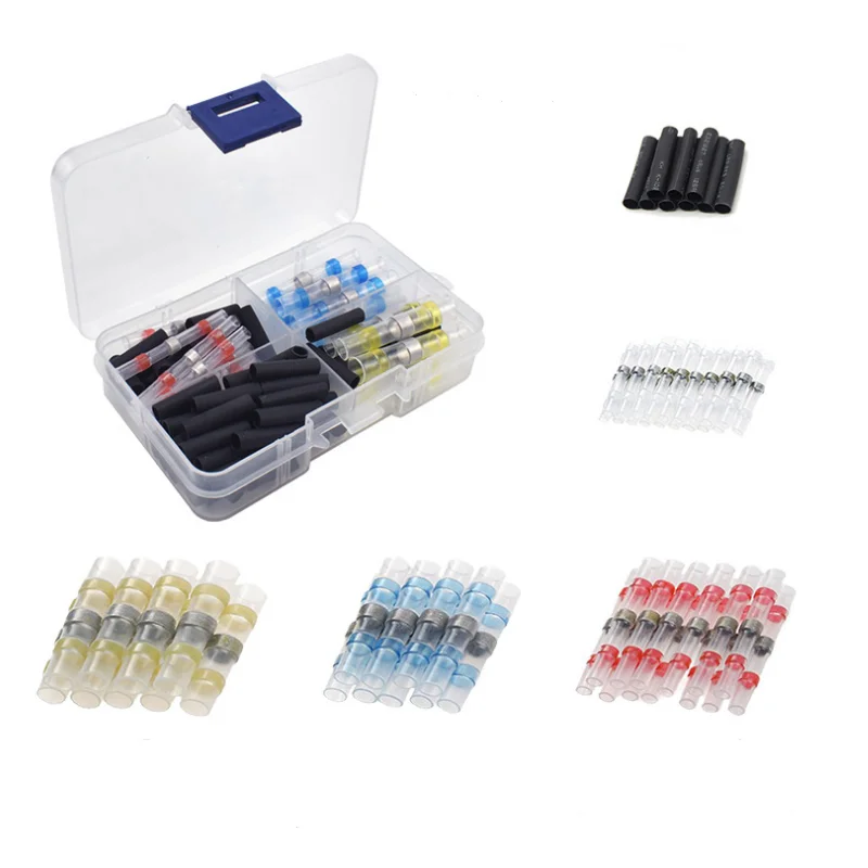 Waterproof Insulated solder seal Heat Shrink Butt Connectors Heat Resistant soldering Electrical Wire SpliceTerminals