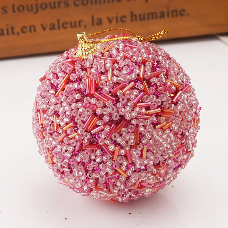 8CM foam Christmas ball  Santa party decoration color coated balls unique designed plastic baubles wholesale OEM DIY suppliers
