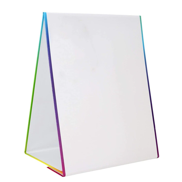 Dry Erase Double Sided Magnetic Desktop Foldable Triangular Small Drawing Board
