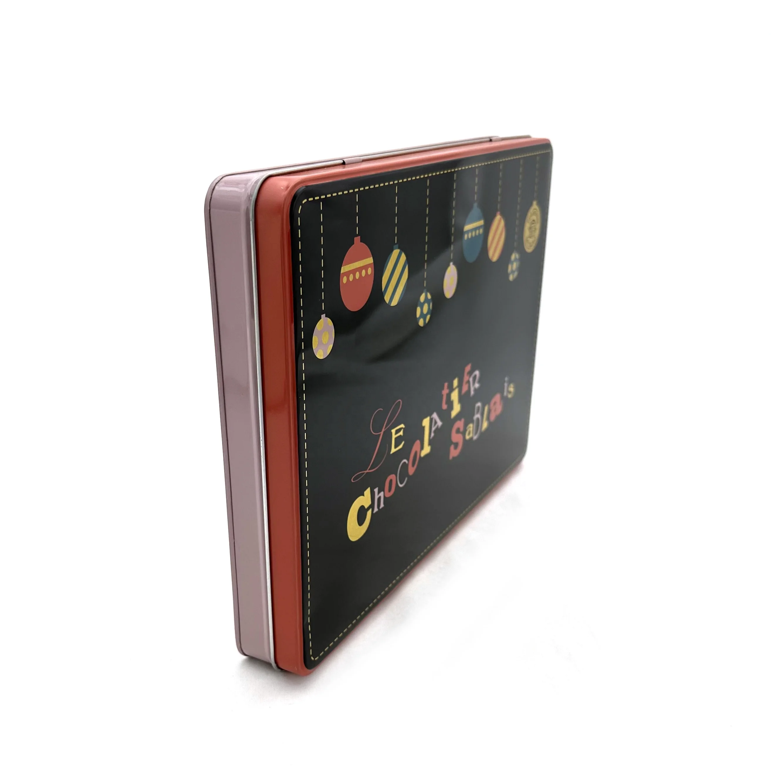 Customized large rectangular metal iron box packaging chocolate candy gift tin box Swiss candy tin box