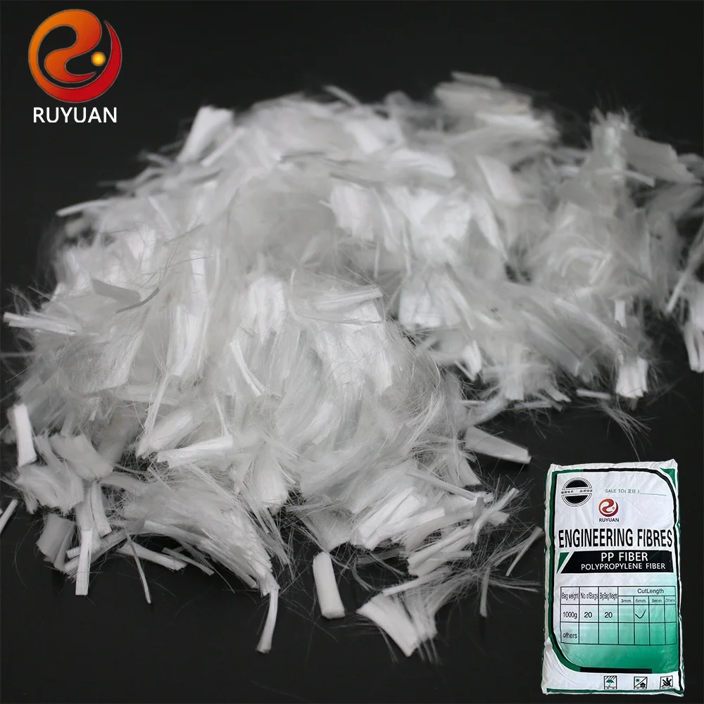 Ruyuan Chemical Cement PP Fiber Engineering 3mm Polypropylene