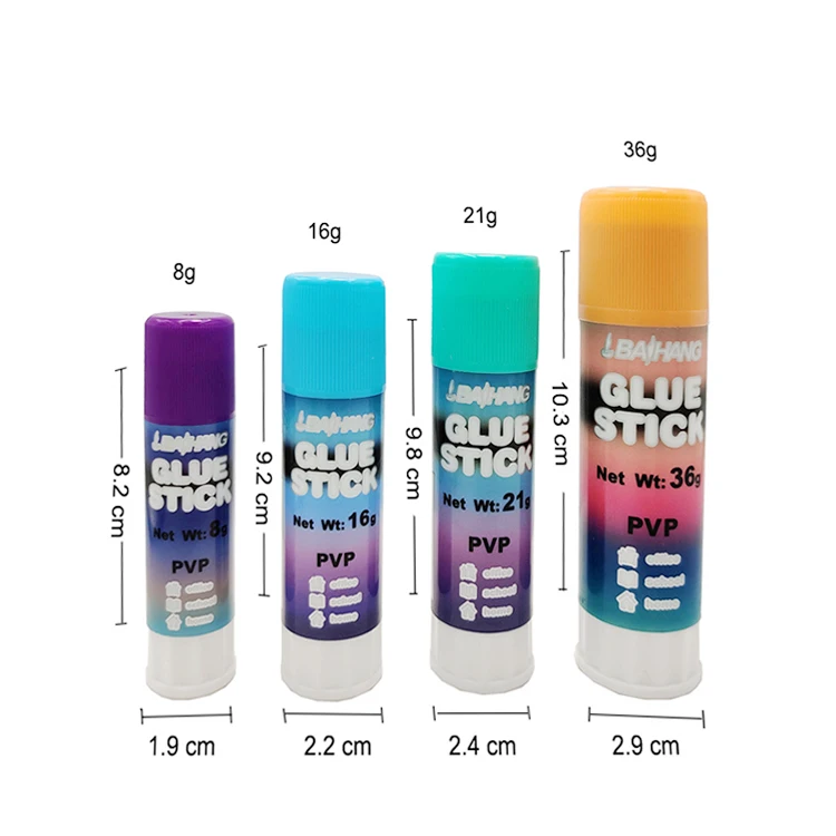 Hot bulk sales manufacturer custom print utiles escolares non-toxic glue white glue stick goma en barra pvp School Glue