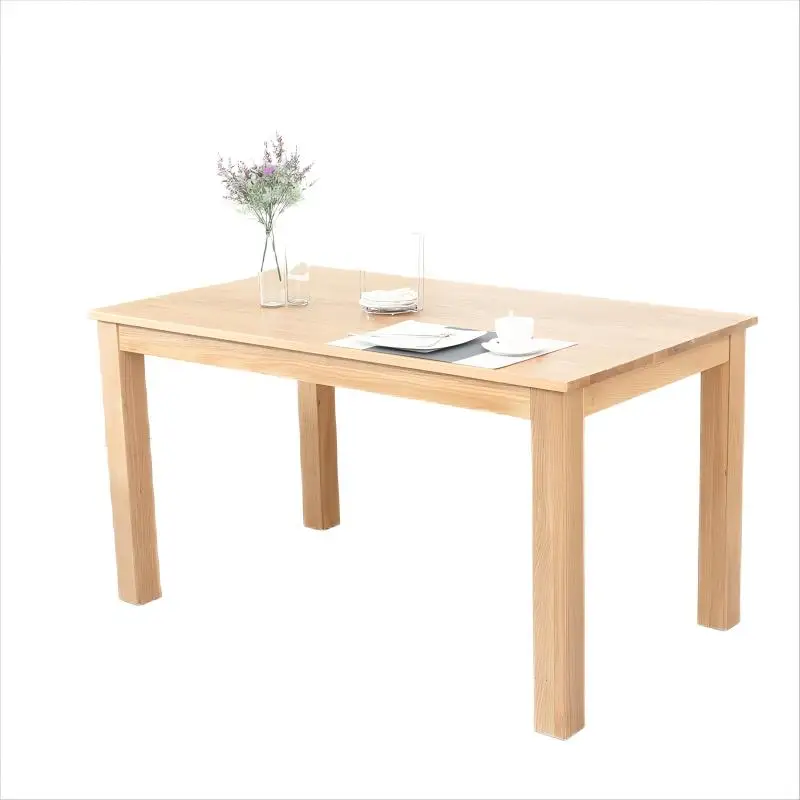 Cheap Factory Price Nordic Style Beautiful Design Minimalist Strong Solid Wood Luxury Chunky Dining Table