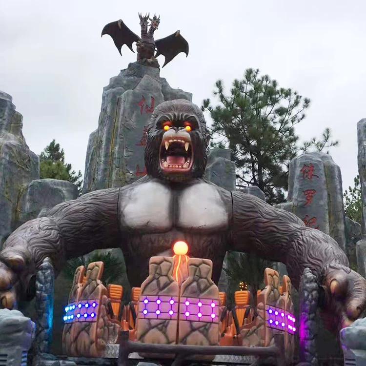 2022 hot selling portable amusement park rides equipment theme park good quality news design 30 people kingkong ride