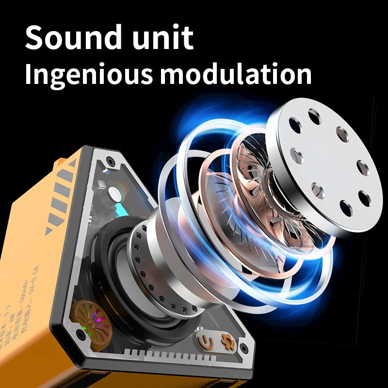 V2 Mecha triangle shape Wireless Speakers Outdoor Stereo Portable tws Mobile phone Speaker for Christmas Promotional Gifts