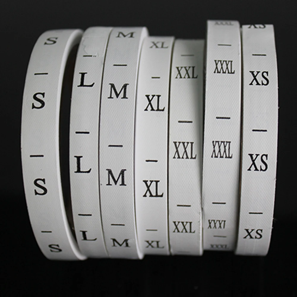 Stock wholesale  Xs S M L Xl child cloth garment size label tags