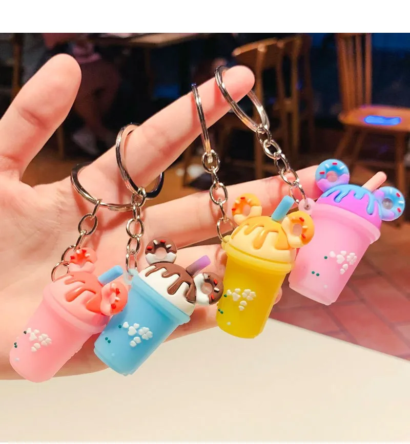 Custom Psych2go KeyChains Cute Cartoon 3D PVC Designer Kids Women Silicon Mini Backpack Key Ring Accessories Rubber Key Chains
