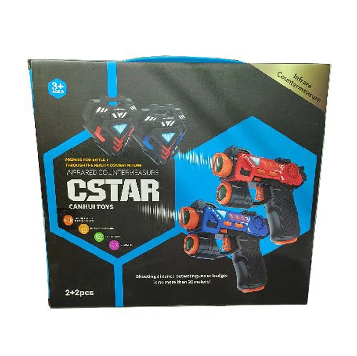 Infrared Mini Laser Tag Gun Set for Kids - Indoor/Outdoor Laser Tag Blasters with Vests, Fun Group Activity Toy