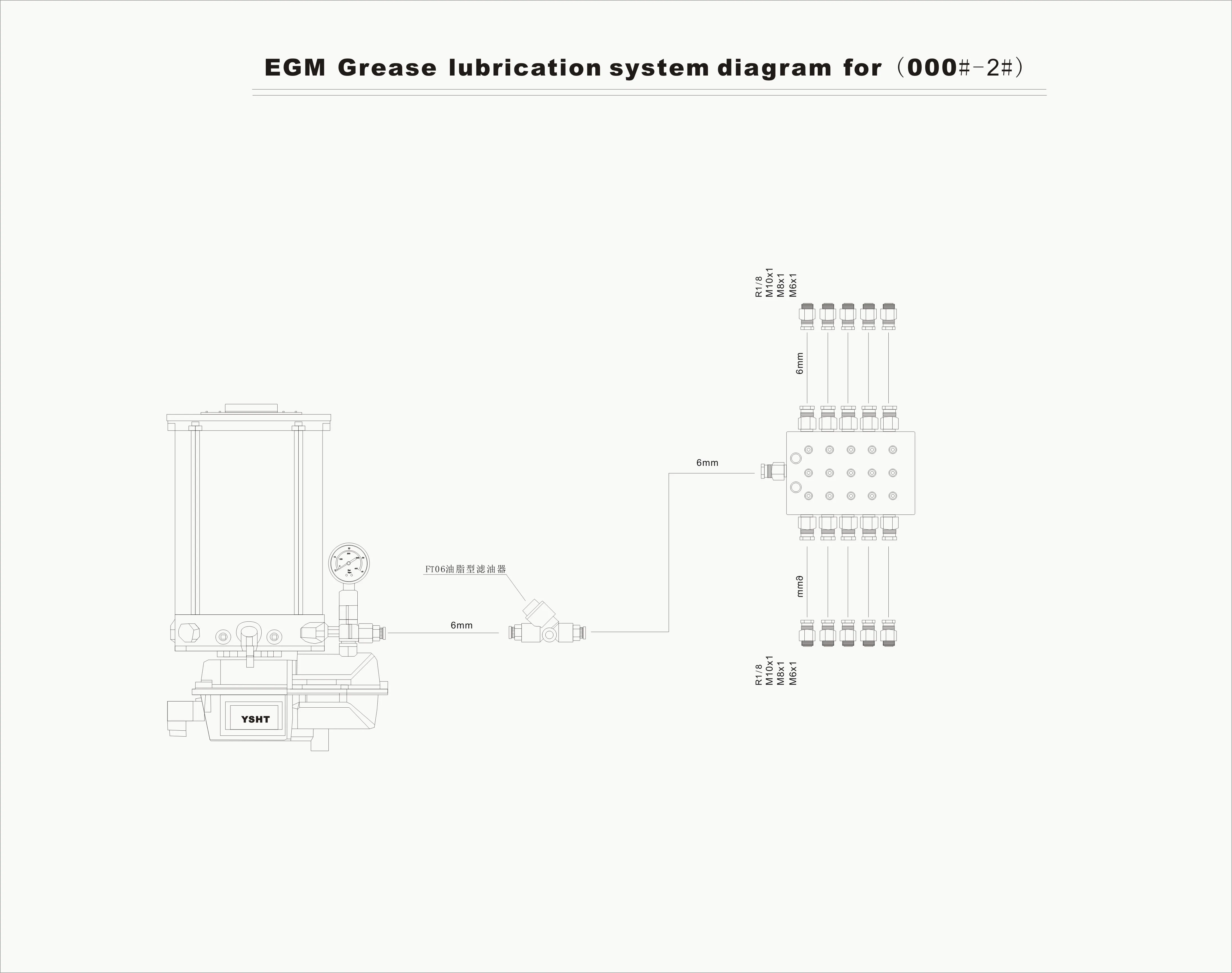 Progressive Feeder Lubricating Grease Distributor Separator Valve 8 outlet JPQ-1000-8 For Lubrication System CNC Machine