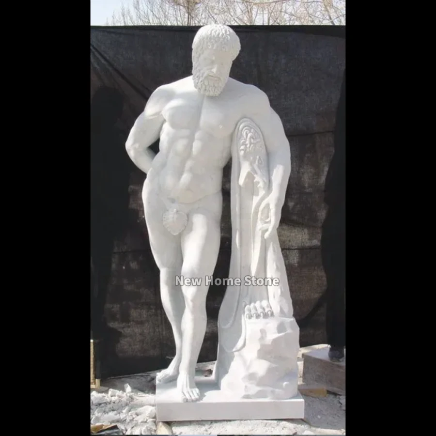 Hand Carved Antique Marble Hercules Statue famous Farnese Hercules marble sculpture for sale