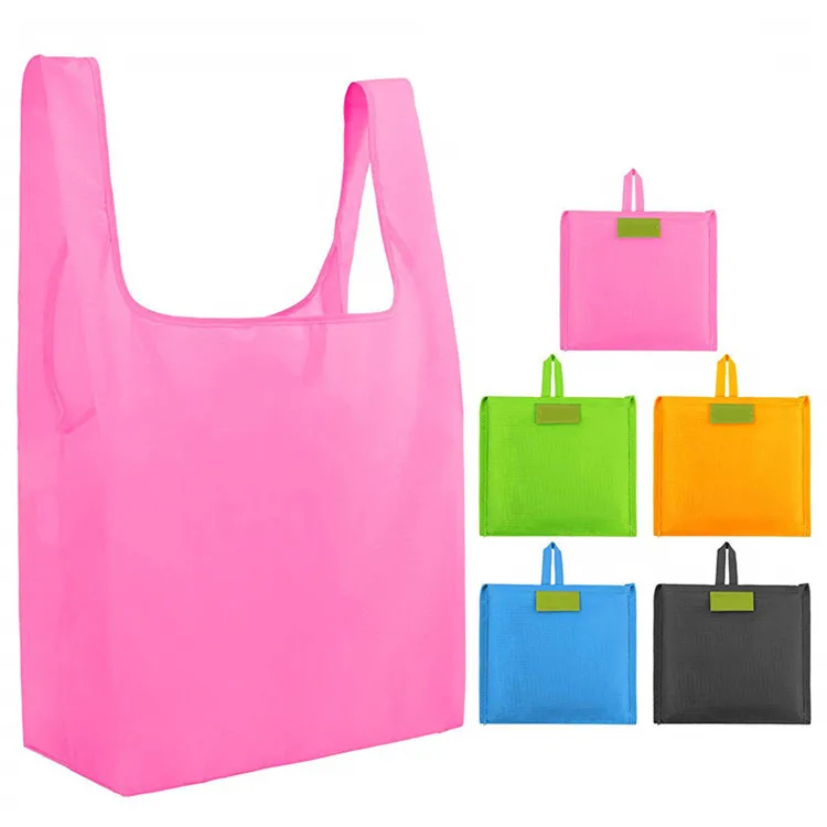 
Waterproof Custom Logo Grocery Organic Eco Friendly Folding Polyester Foldable Reusable Tote Shopping Bag 