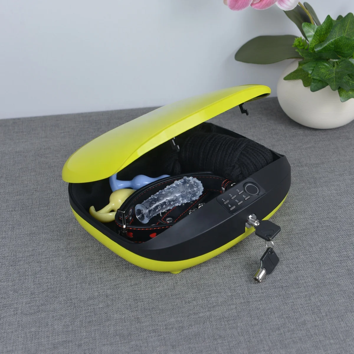 Quick Open Biometric Lock box Adult Toys sexual couple products vibrator sex products storage box case fingerprint box