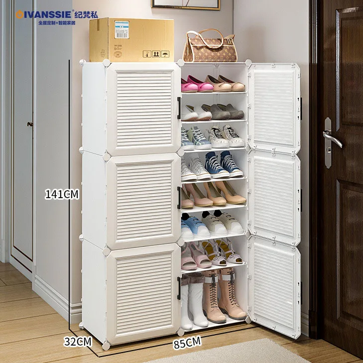 Shoe box & Organizers Cabinet Bedroom Household Multi-Layer Dustproof Door Large Capacity Dormitory Shoe Rack
