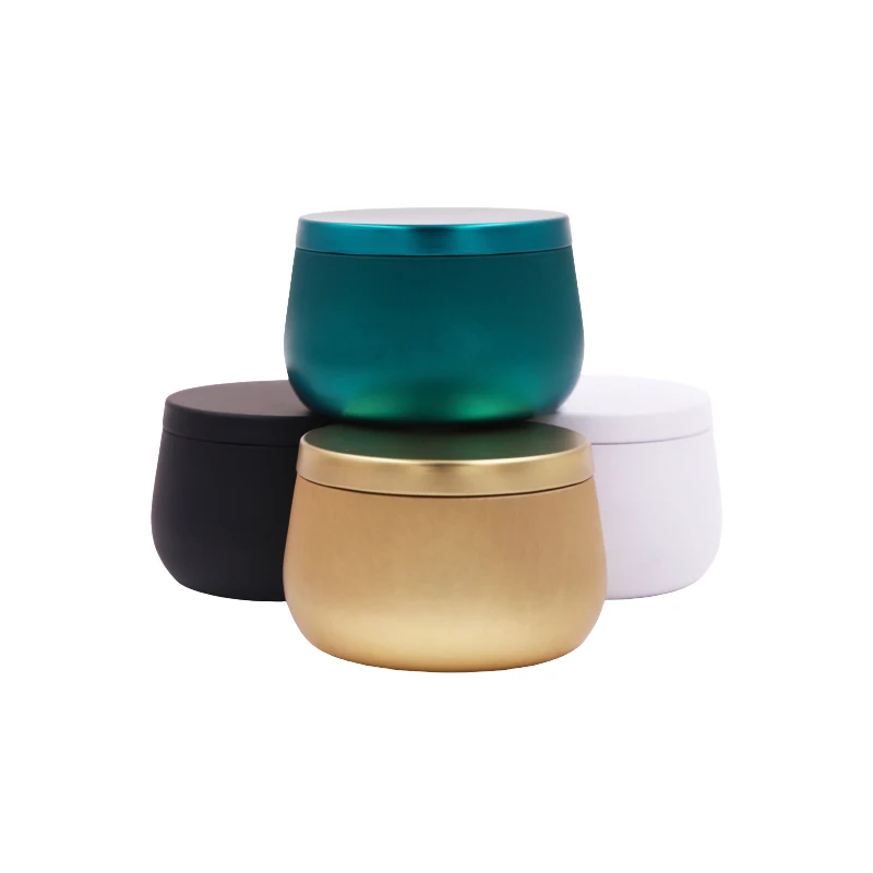 Popular Product Cans 8 Oz Candles Jar Brass Metal Candle Tins Brown Tin Cans For Candles