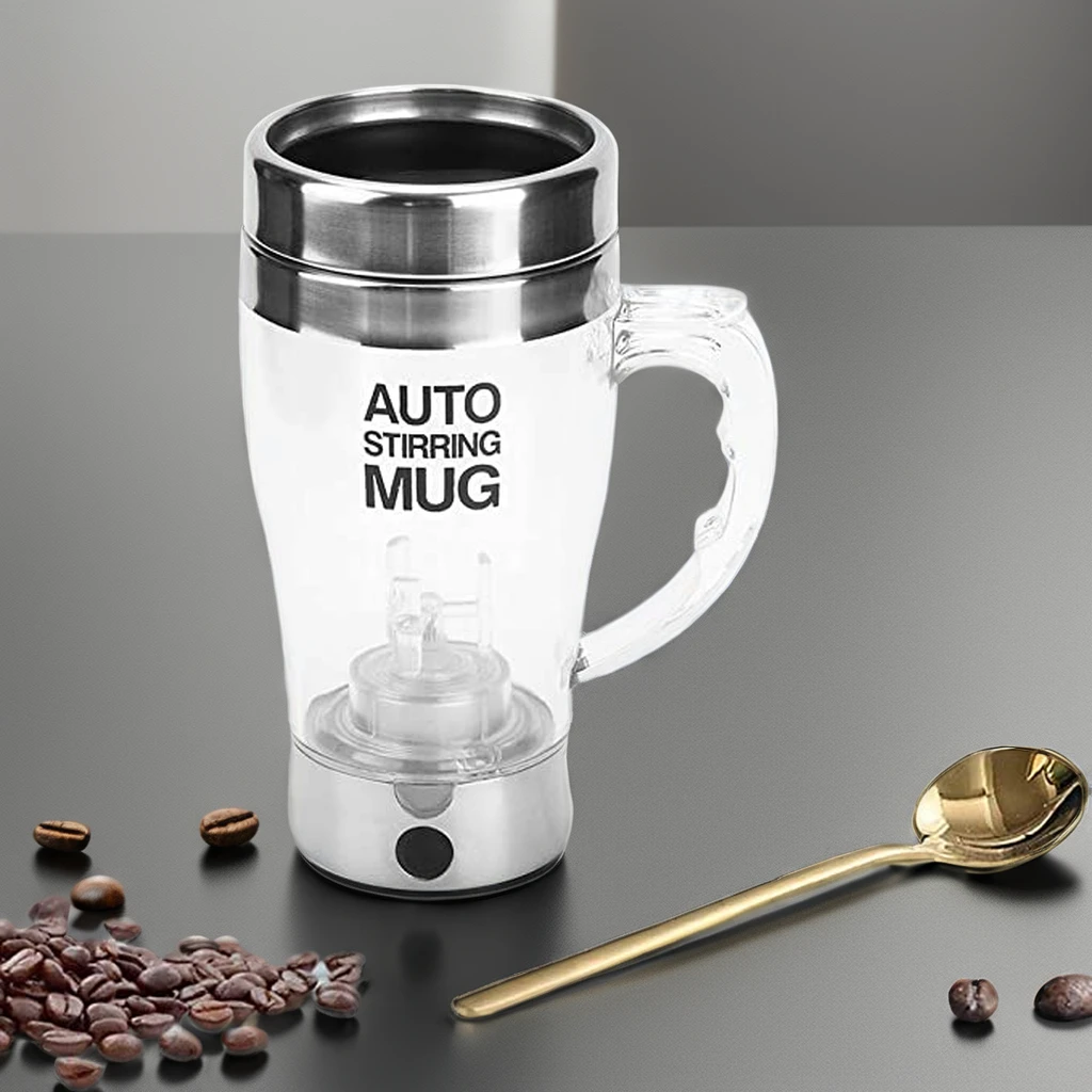 350ML Automatic Self-Stirring Plastic Travel Mug Modern Design Coffee Tumbler Cups for Office & Outdoor Use Customizable Logo
