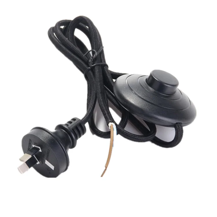 220V Euro Power Cable With Foot Switch Power Cord Cable Switch Sweden Floor Lamp Cable Cord Set With E27 Lamp Base
