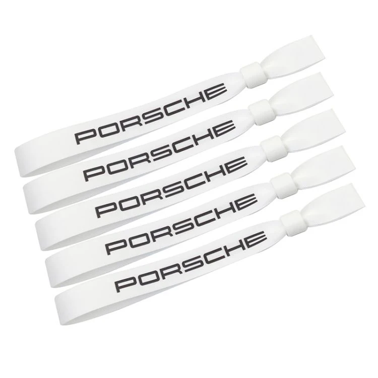 manufacturer wholesale custom cheap festival polyester bracelet sublimation blank fabric woven wristband with plastic clasp