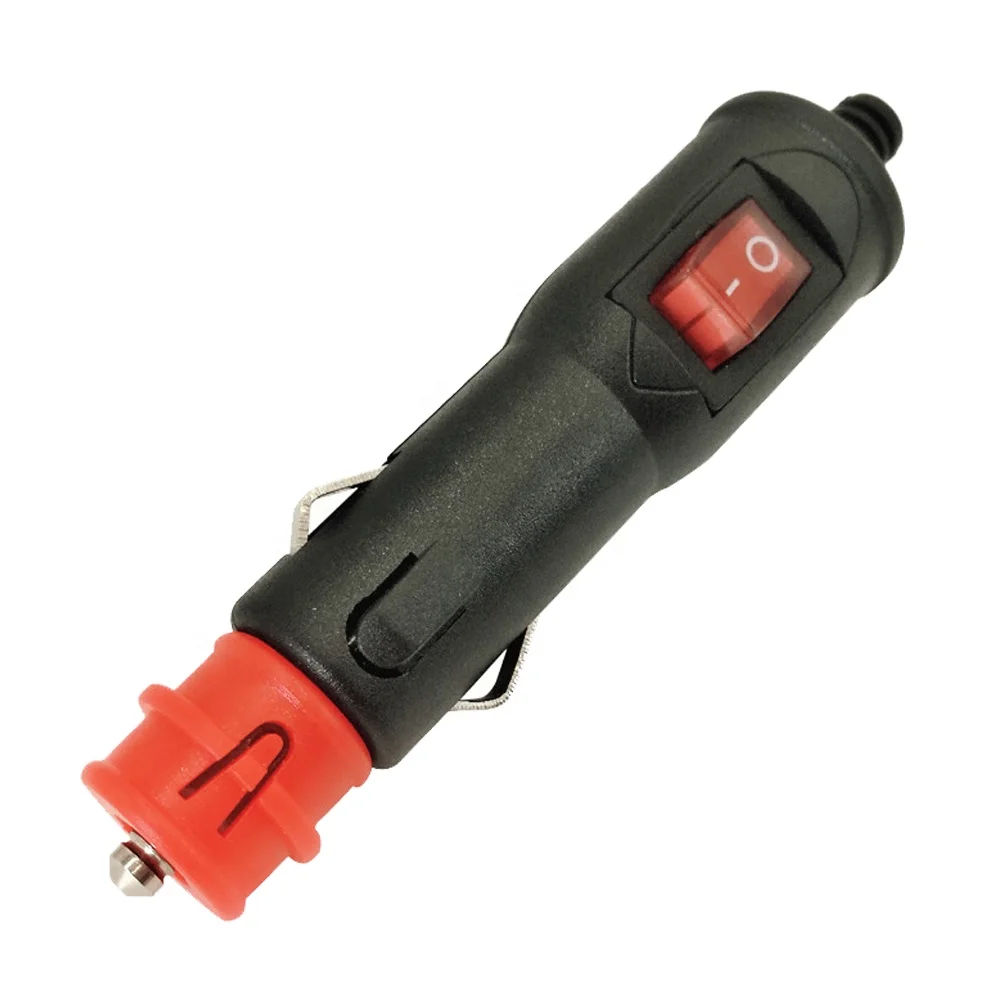 MX 12V Male Car Cigarette Lighter on/off Cable Plug with Switch and Signal Light