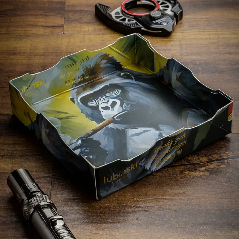 Lubinski Disposable Cigar Ashtray 6 Piece High Temperature Resistant Portable Folding Cigar Ashtray