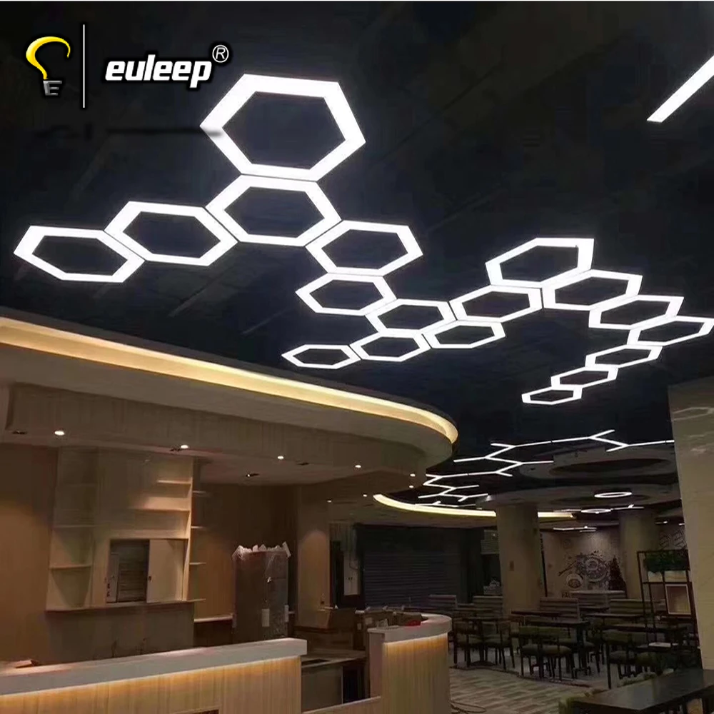 factory direct delivery custom led linear light pendant hexagon led light ceiling for modern light fixture
