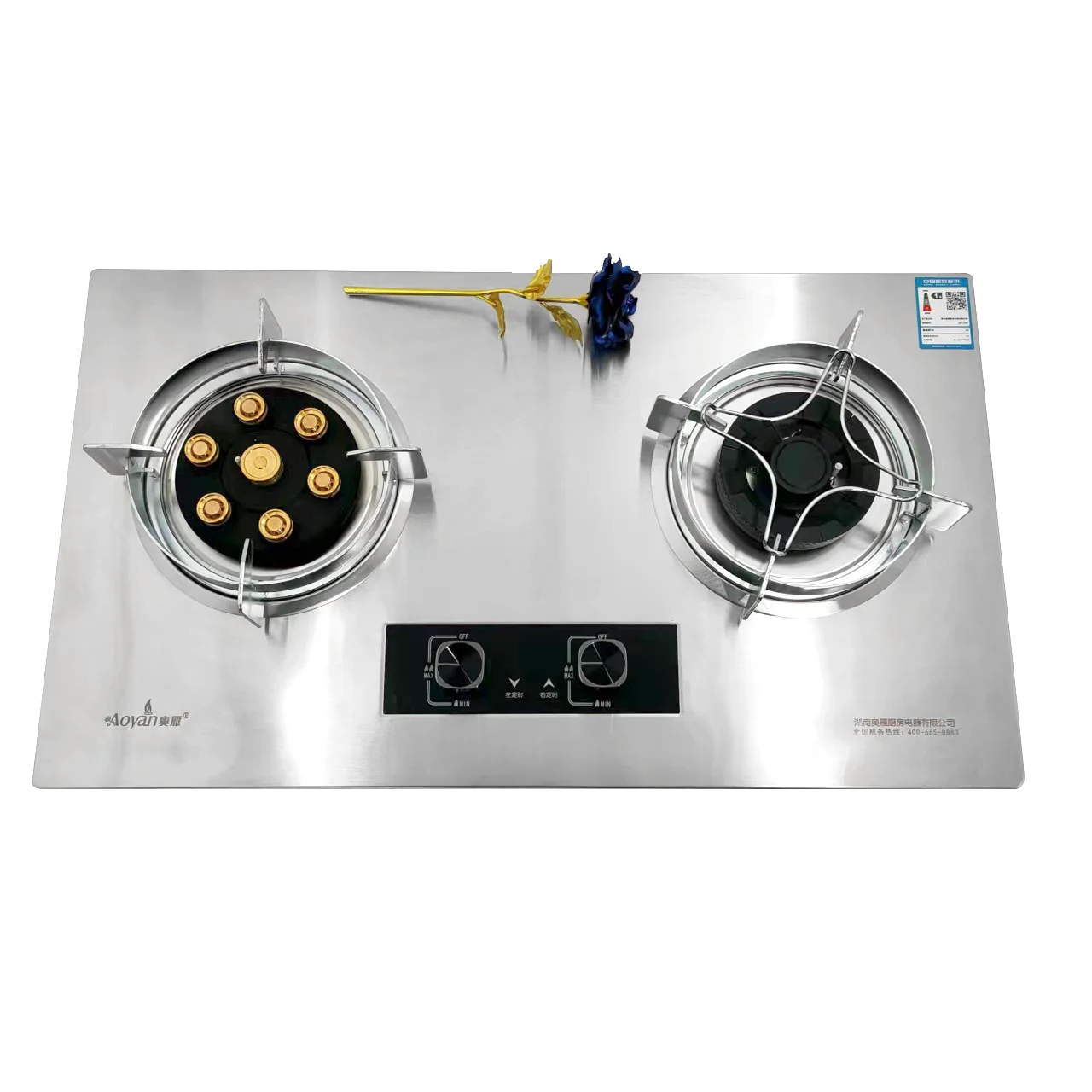 Cooktops 2 Burner Gas Stove Commercial Big Power Burner Gas Stove Cooktop.