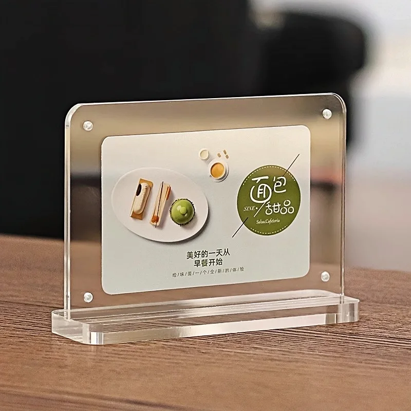 A4/A5/A6 Menu Stand Price Top Quality Different Size Acrylic Tabletop Menu Display Stand plastic sign holders