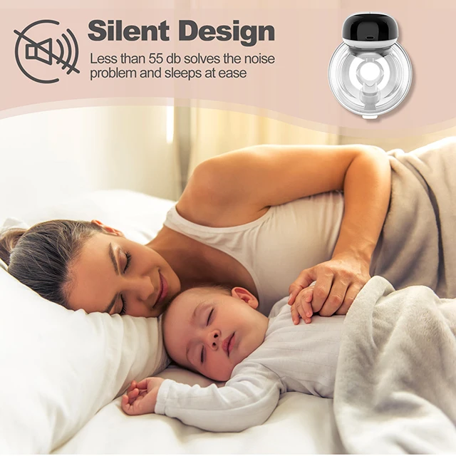 Huabao OEM silicone breast pump 1200mah wearable breast pump wireless hands free breast pump