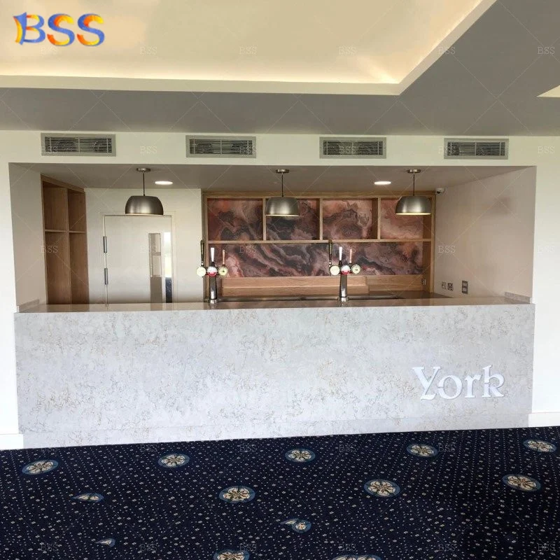 Restaurant Counter Bar Furniture Modern Design Artificial Stone Cafeteria Bar Counter