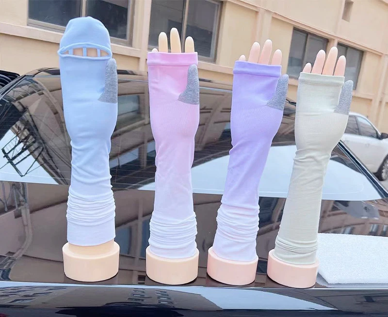 Bulk Wholesale Uv Sun Protection Arm Sleeves Cycling Arm Sleeves Modern Ice Silk Sun Protection Arm Covers Unisex