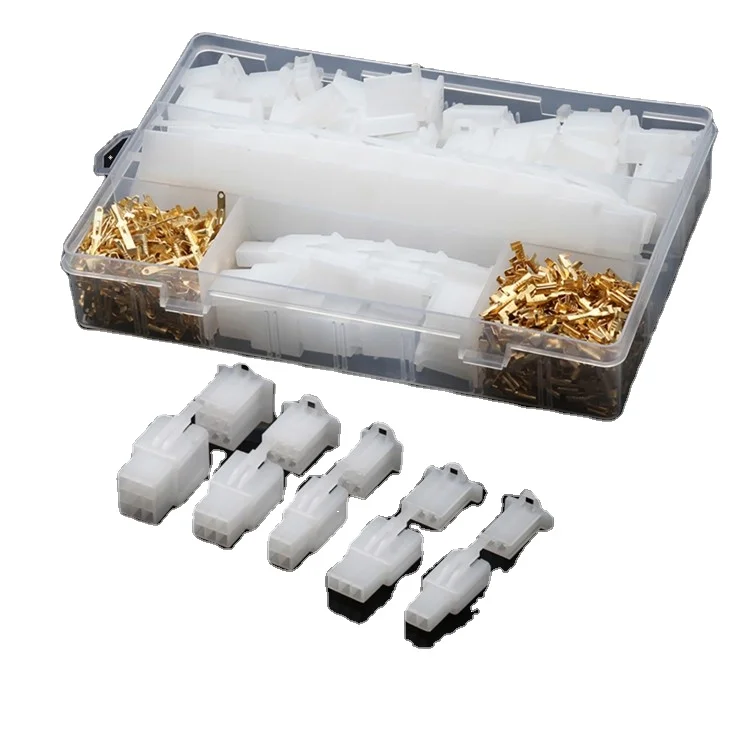 580PCS Car Moto 50Sets Auto Electrical 2.8mm 2 3 4 6 9 Pin Wire Cable Connector Terminal with Storage Box