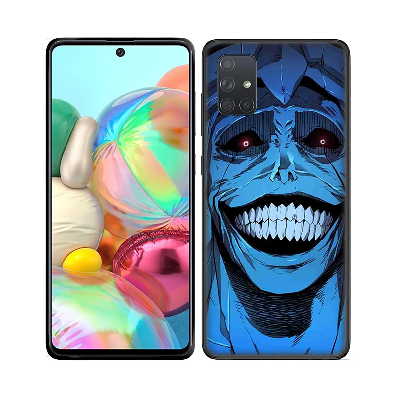 For Samsung A51 A71 A01 S10  Black Silicon tpu soft phone case for iPhone 11 XS print Solo Leveling Sung Jin phone cover