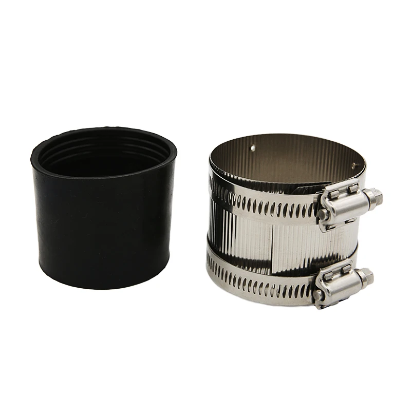Heavy duty pipe fittings A type no-hub rubber lined couplings clamp