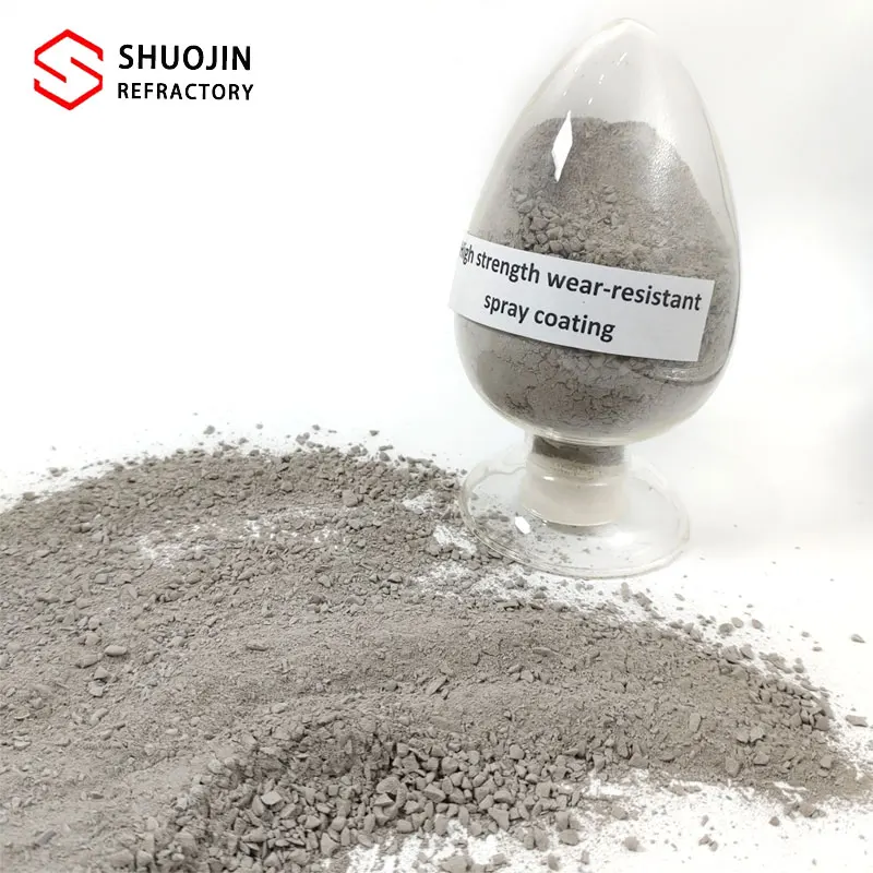 High-strength refractory and anti-erosion refractory castable high temperature resistant gunning material