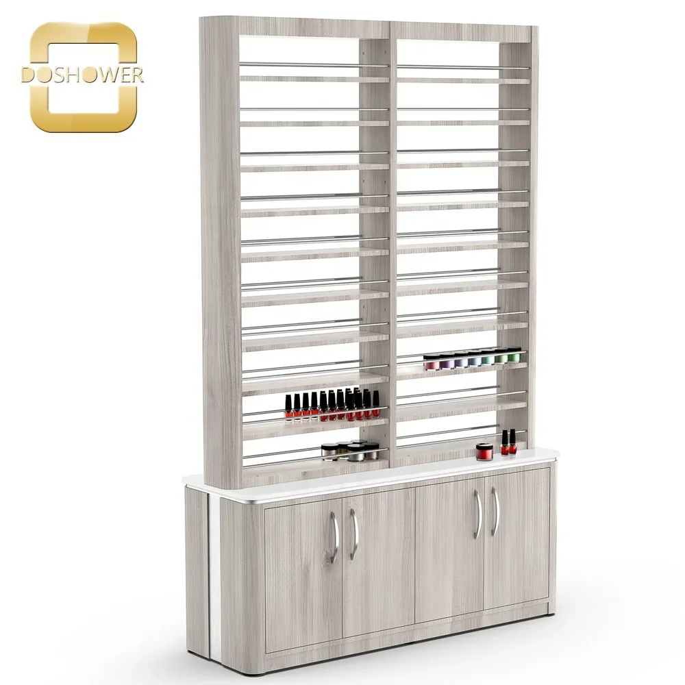 Nail Polish Double Stand With Double Polish & Powder Cabinets Manufacture For Acetone-Resistant Double Polish Rack Collection