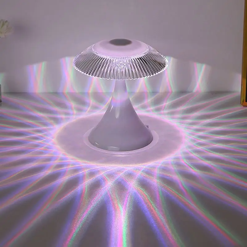 Home lighting Rgb touch Remote Control Rechargeable Crystal led projector bedroom bar bedside desk night table light lamp