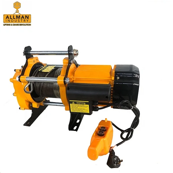 ALLMAN electric cable pulling winch with hook