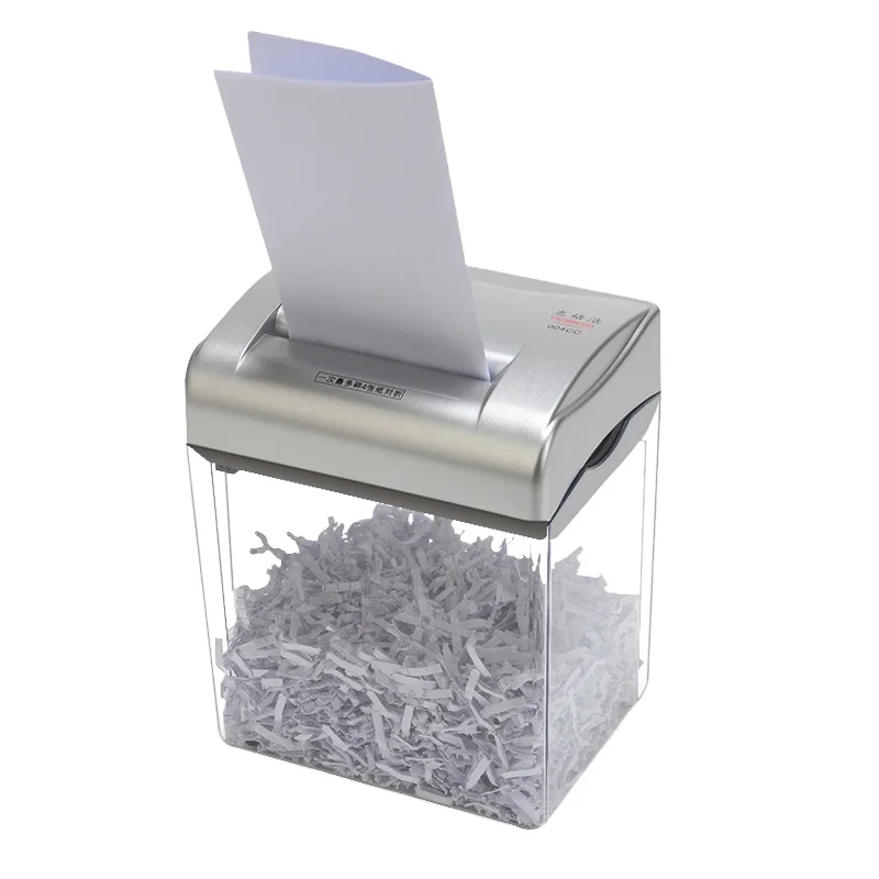 004cc 4 Sheets Of A4 Folded Paper Shredde Cross-Cut Document Shredders Black 4 X 23 Mm Mini For Personal Use