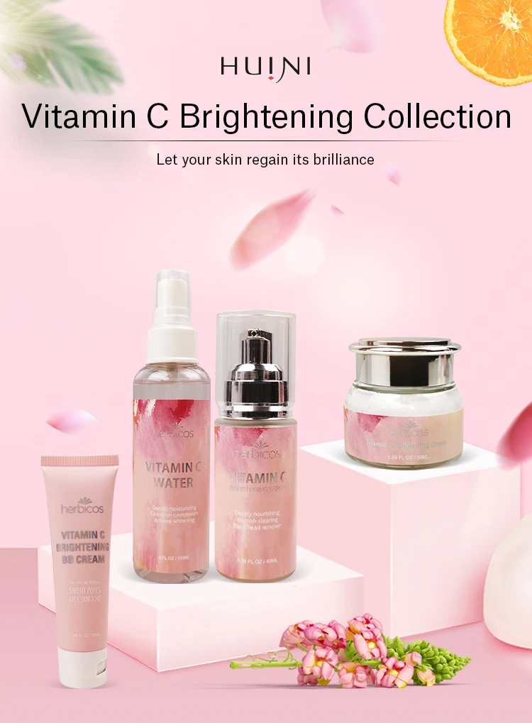 Vitamin C Whitening Skin Care Set Face Cream Emulsions Serum Skin Whitener Korean Skin Care Products