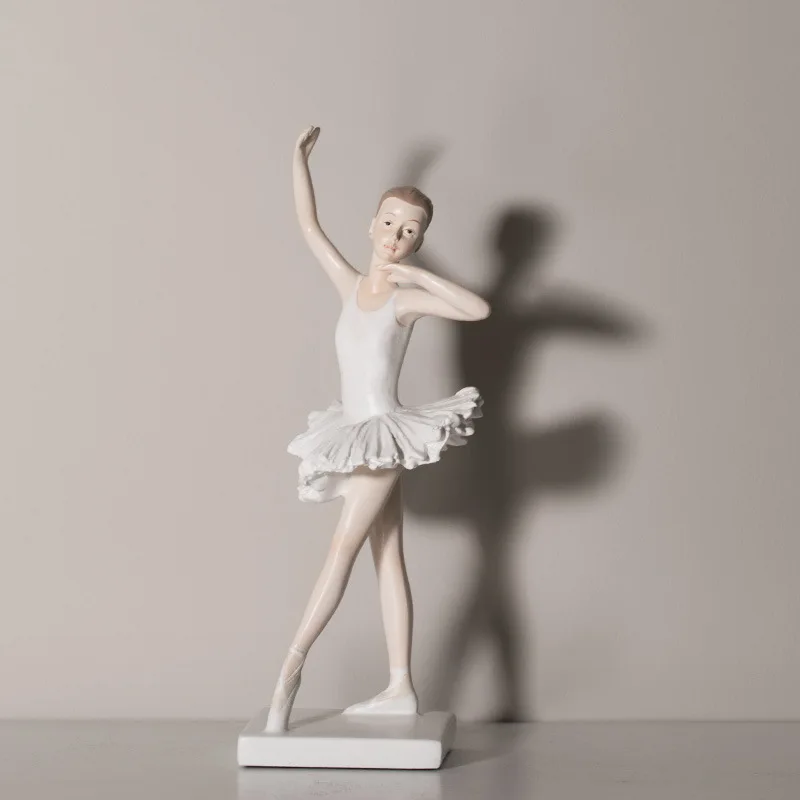 Hot Modern Simple Resin Ballet Girl Sculpture Crafts Gift Ballet Girl Sculpture Home Decorations Wholesale Customization