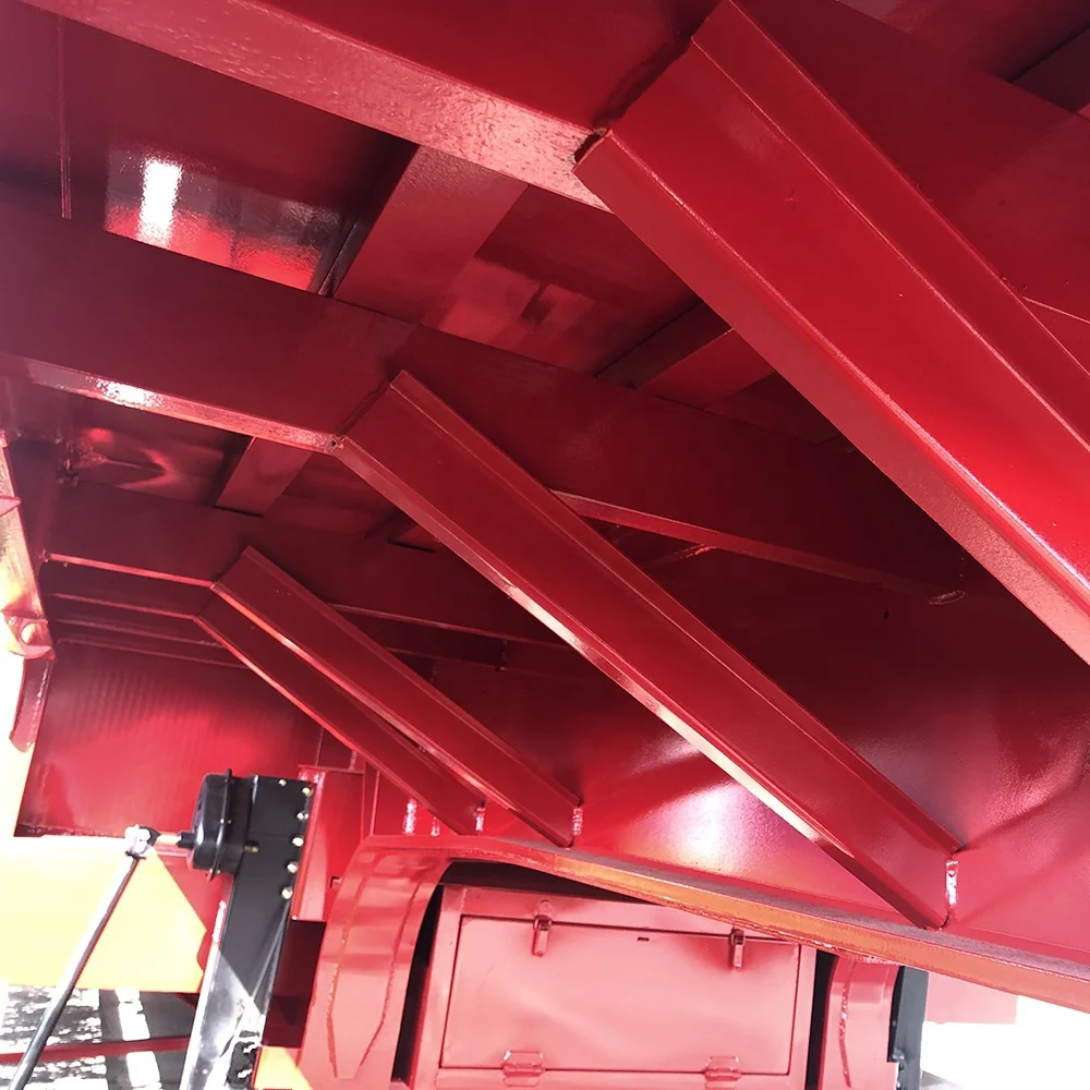 CIMC HUAJUN 3 Axle Low Bed Semi Trailer with Hydraulic Ramp