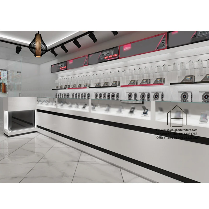 Retail Mobile Phone Shop Counter Design Popular Mobile Shop Furniture Retail Showcase Design for Mobile Store Cellphone Store