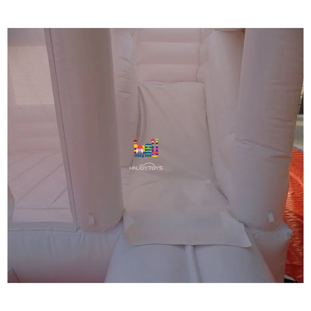 10x10ft 3 in 1 Mini Bouncy Castle White Combo Bounce House Slide with Front Netting