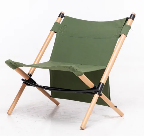 High Quality Outdoor Furniture Adjustable Portable Foldable Wooden Camping Chairs