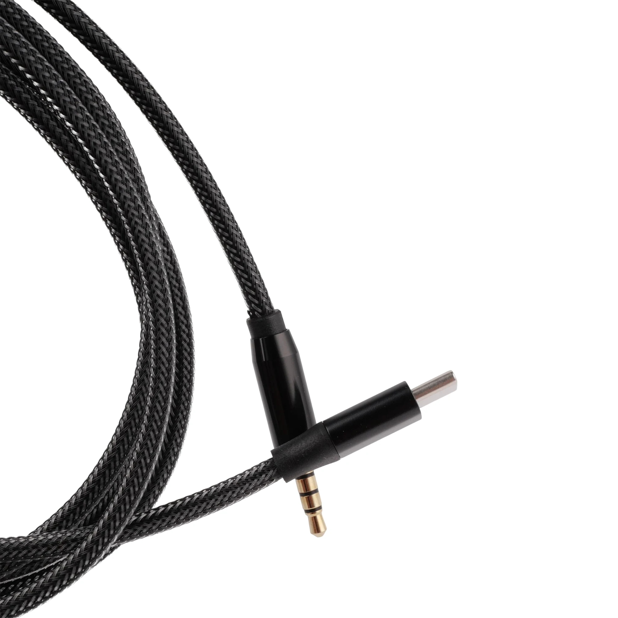 Nylon Braided 3.5mm Male Jack Audio Cable to Type C male Extension cable for sale