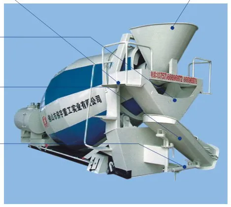 JCD9B concrete truck mixer It has the dual capacity of carrying and mixing concrete