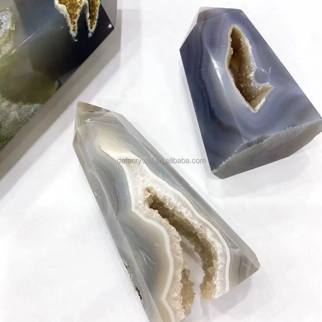 Wholesale Natural Wand Crystals Healing Stones Crystal Point Crystal Tower Agate Geode Point For Feng Shui