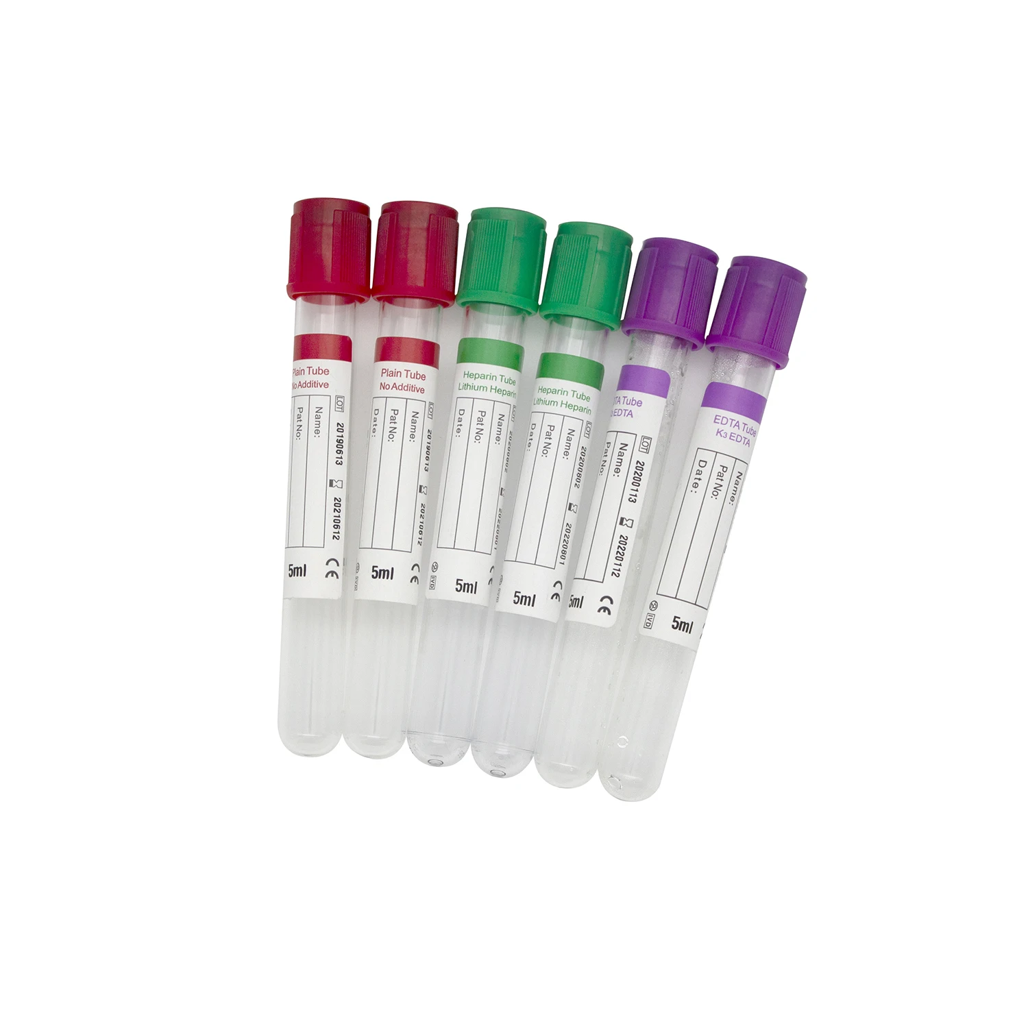 
Hot sale 7ml 8ml 9ml purple glass plastic pet EDTA Tube blood test collection tubes 