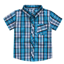 2019 hot sale new design summer New children Girls comfortable Casual upper Tops kids boys fancy plaid shirts