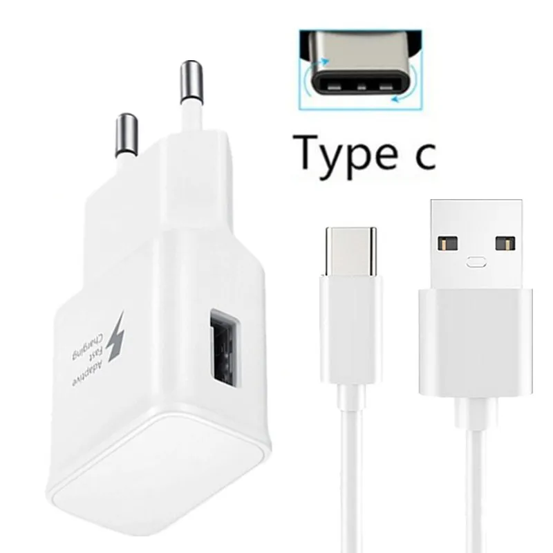 
For Samsung Original S6 S8 S10 Adapter Charger US/EU/UK Plug Travel Wall USB Charger Adapter Galaxy Note 10 8 9 Fast Chargering 