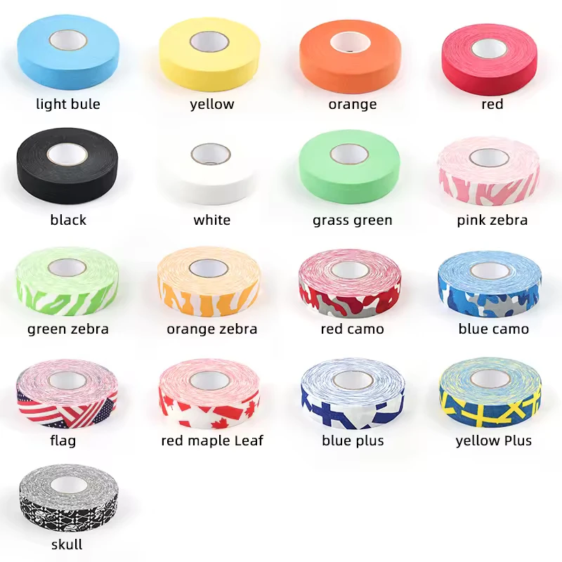 Custom Cotton Fabric Cloth Hockey Stick Tape for Ice Roller Hockey Stick, Blade Handle protector Hockey Tape